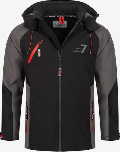 Arctic Seven Functionele jas in de kleur Grijs / Rood / Zwart, Productweergave