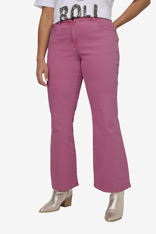 Angel of Style Flared Jeans in Roze: voorkant