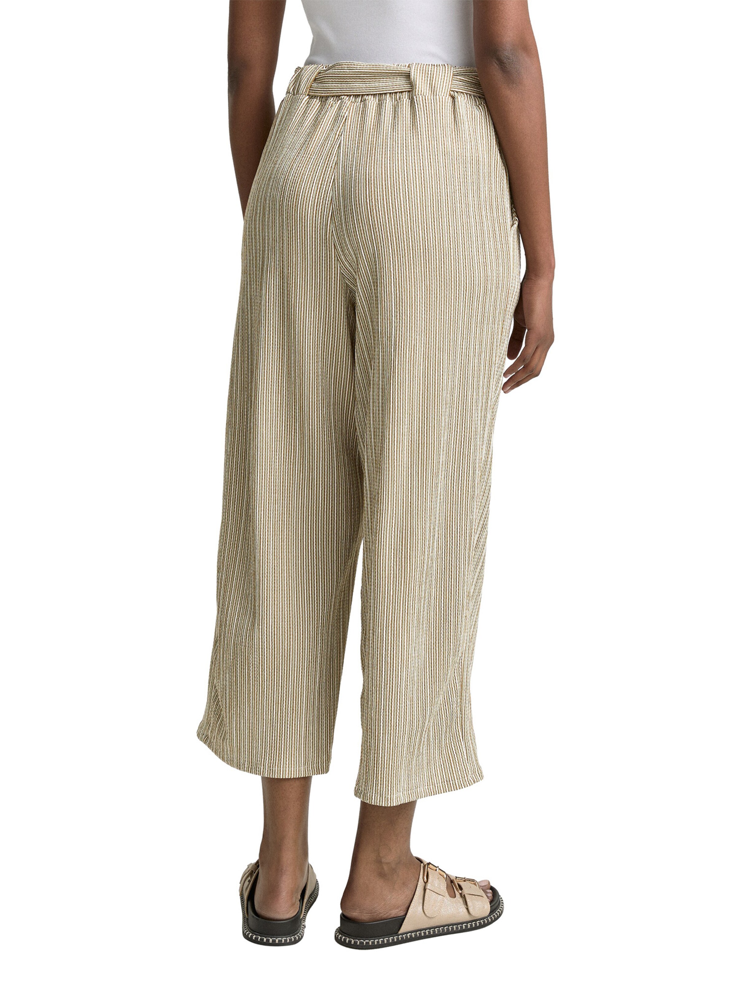 TOM TAILOR DENIM Wide Leg Bukser i grøn