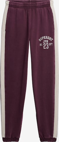 Superdry Tapered Pants in Purple: front
