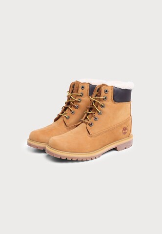 TIMBERLAND Gležnarji z vezalkami | rjava barva