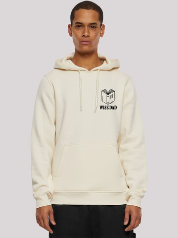 F4NT4STIC Sweatshirt 'Wise Dad Lustiges Vatertagsmotiv für schlaue Väter' in Beige: front