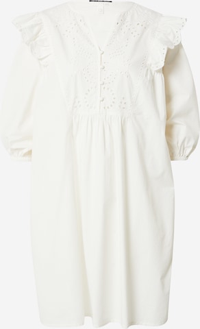 Robe-chemise QS en blanc : devant