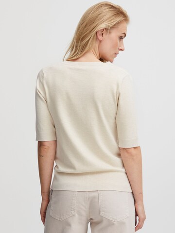 PULZ Jeans Gebreid vest ' Sara ' in Beige