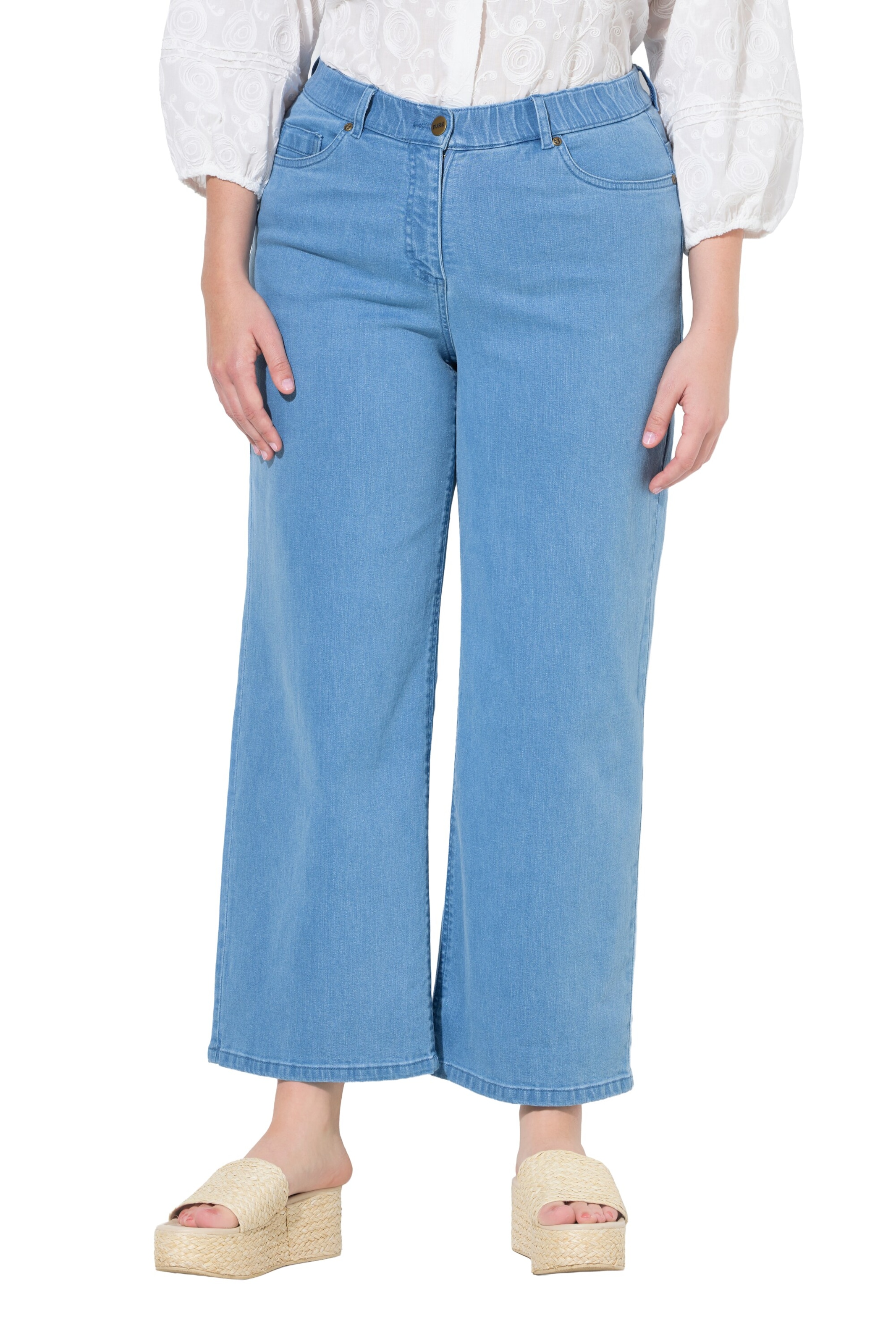 Ulla Popken Wide Leg Farkut värissä sininen: etupuoli