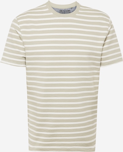 Only & Sons T-Shirt 'KIAN' en olive / blanc, Vue avec produit