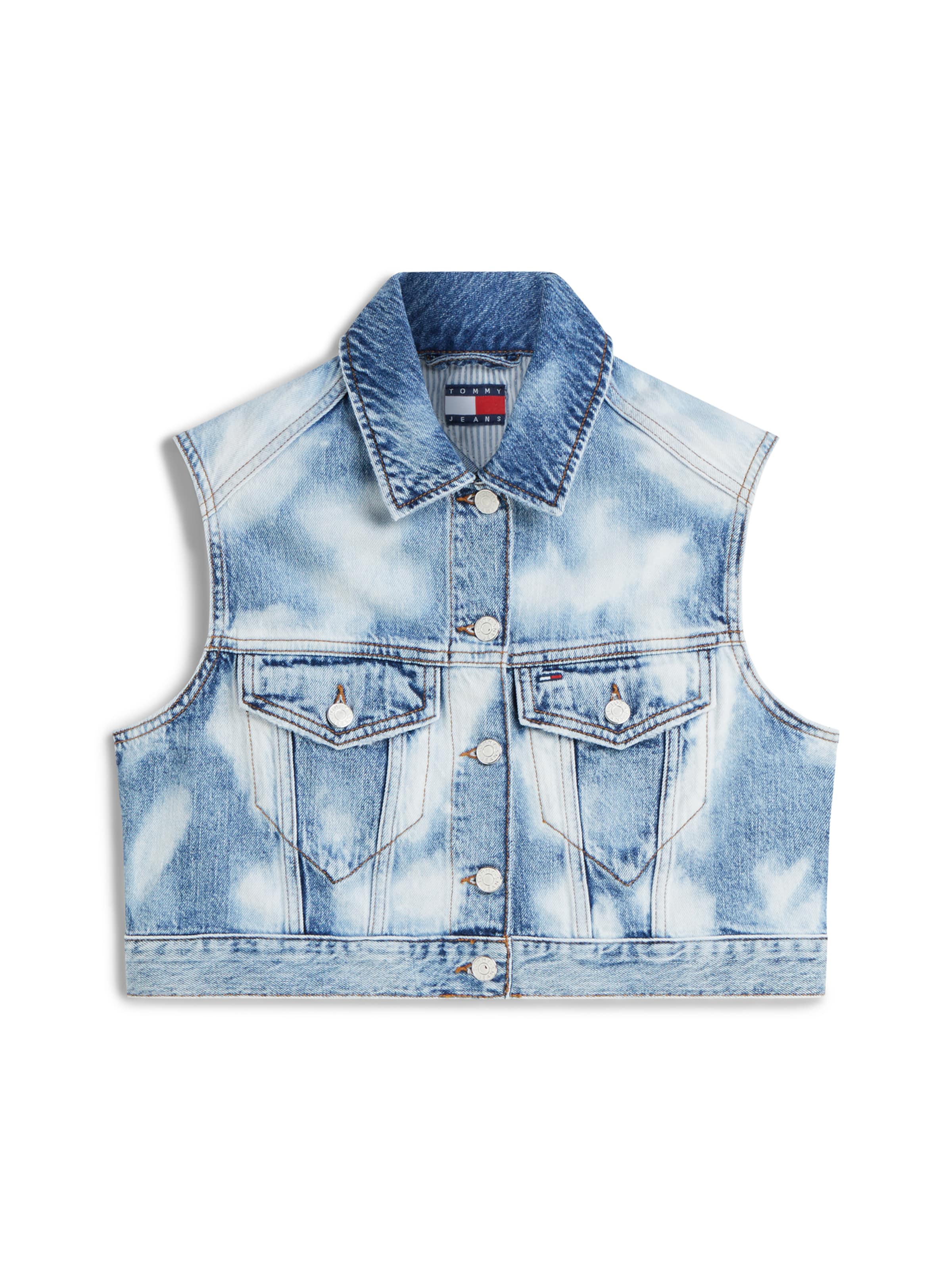 Tommy Jeans Weste in Blau: Vorderseite