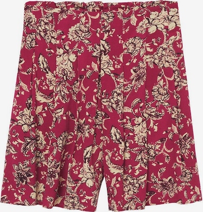 Pantaloni cutați 'Bora' MANGO pe bej / roșu pastel / negru, Vizualizare produs