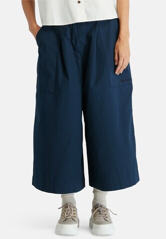 TIMBERLAND Wide leg Pleat-front trousers in Blue: front