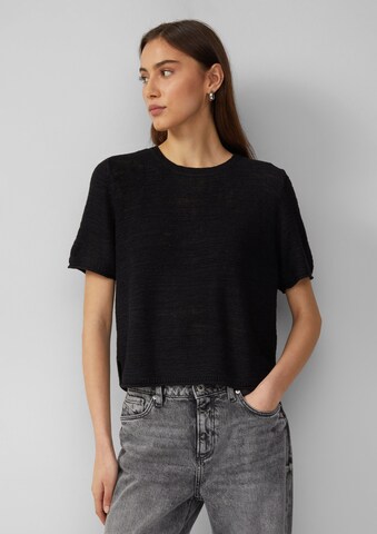 QS Pullover in Schwarz: Vorderseite