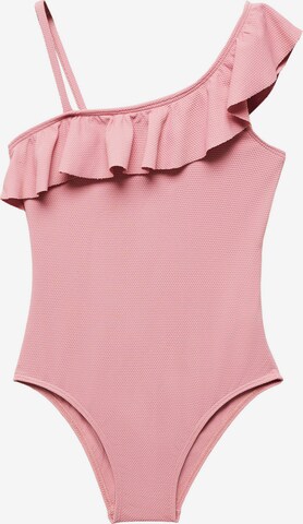 MANGO KIDS Swimsuit in Pink: front