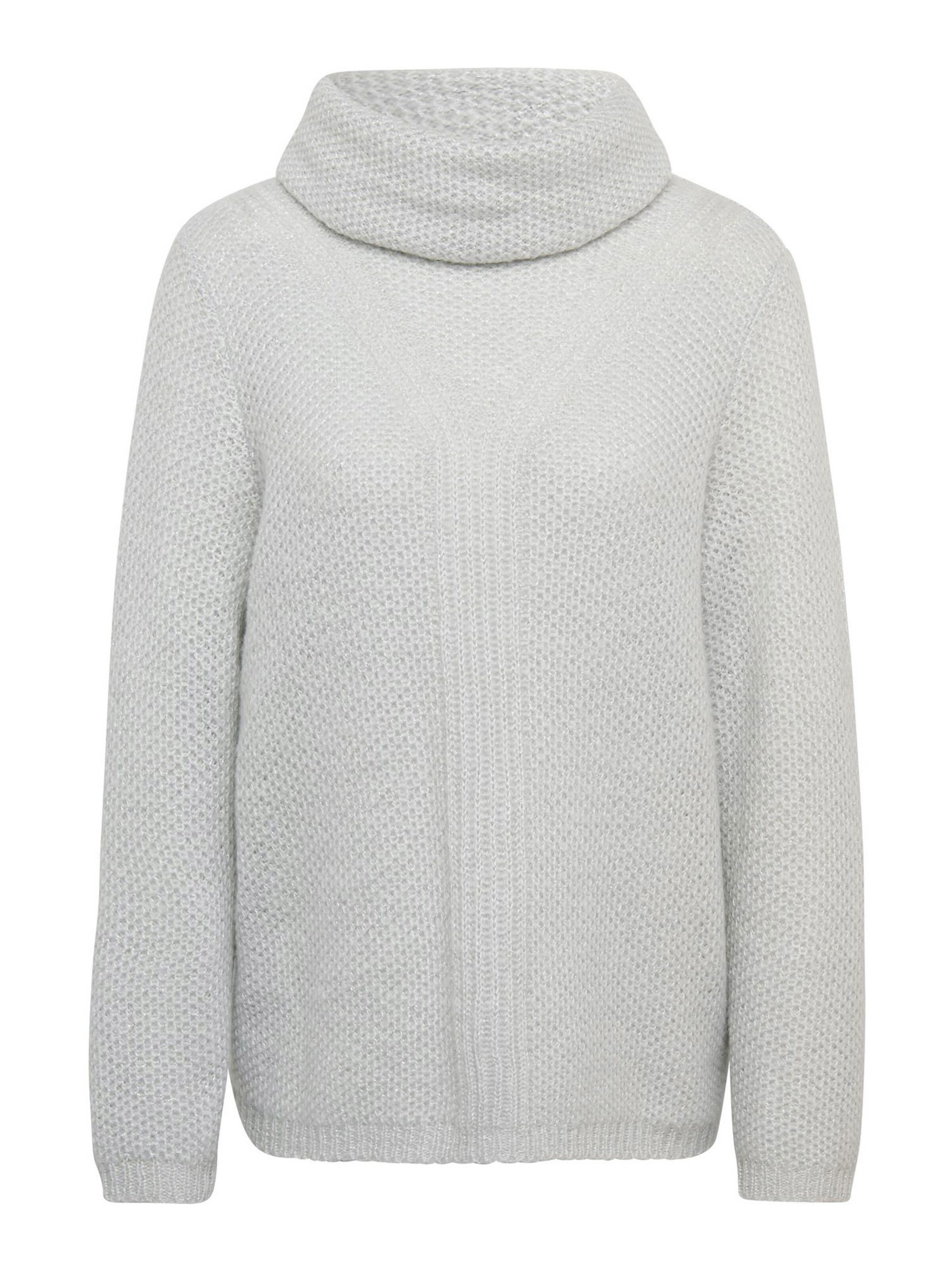Goldner Pullover in Grau: Vorderseite