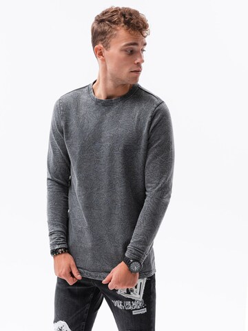 Ombre Sweatshirt 'L139' in Zwart: voorkant