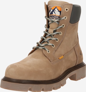 CAMEL ACTIVE - Botas com atacadores em bege: frente