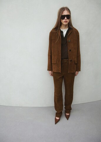 MANGO Regular Pants in Brown