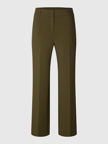 Wide leg Pantaloni con piega frontale 'SLFRita' di SELECTED in verde