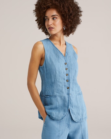 WE Fashion Kamizelka w kolorze niebieski: przód