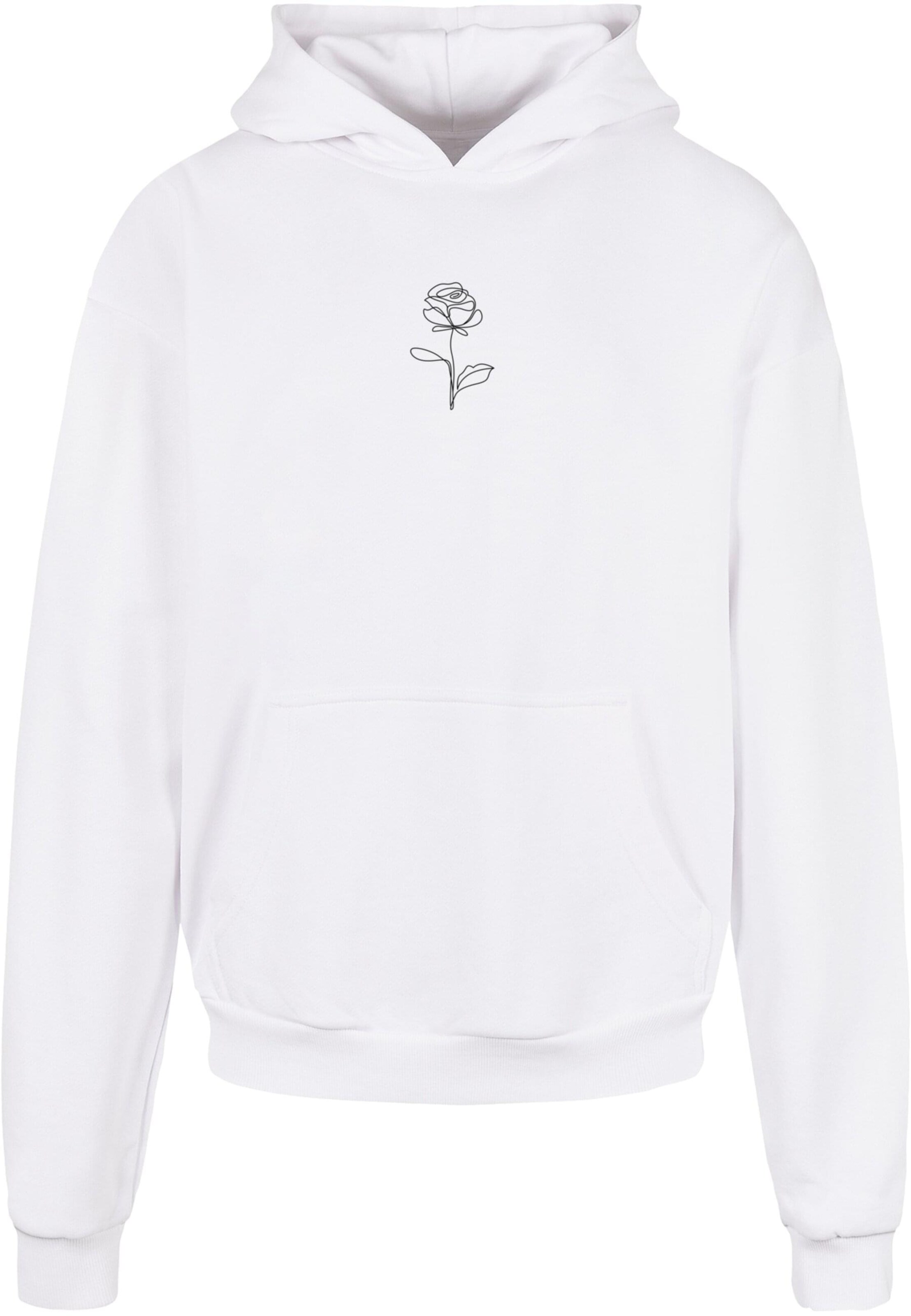 Merchcode Sweatshirt 'Rose' in Wit: voorkant