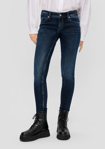 QS Skinny Jeans i blå: framsida