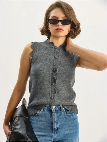 Bianco Lucci Gebreide bodywarmer in Grijs