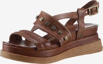 A.S.98 Sandals in Brown: front