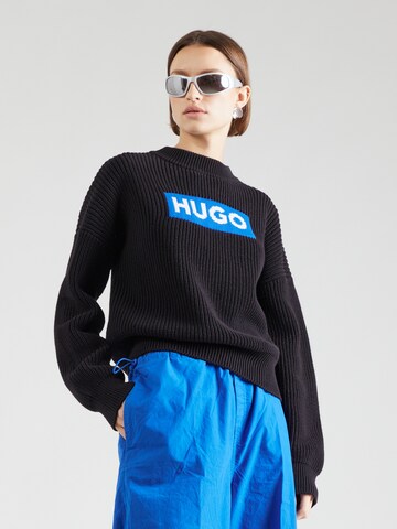 HUGO Пуловер 'Sloger_B' в черно: отпред