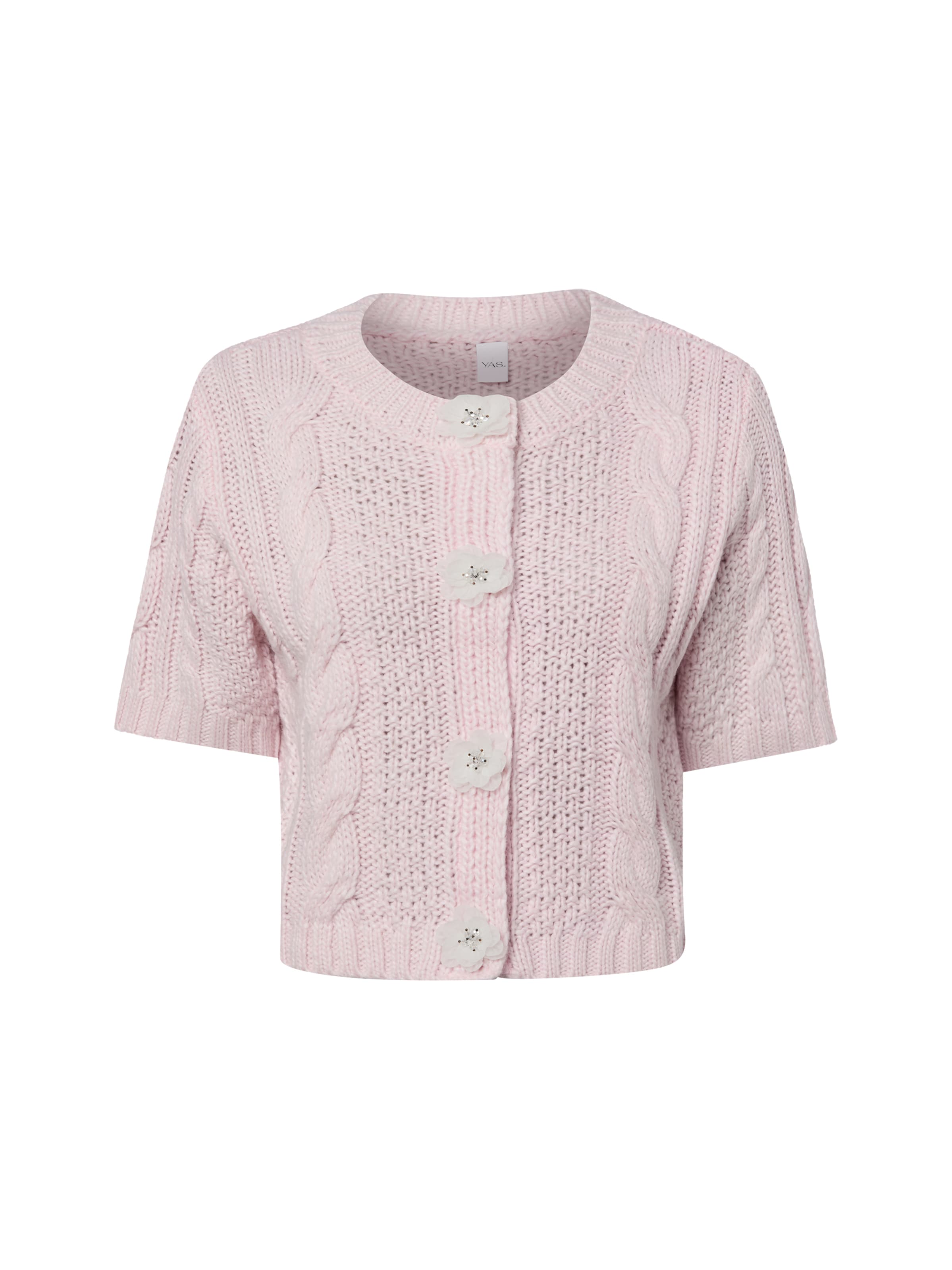 YAS Strickjacke ' Palila ' in Lila: Vorderseite