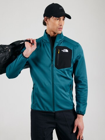 THE NORTH FACE Funktionele fleece-jas 'CREST' in Groen: voorkant
