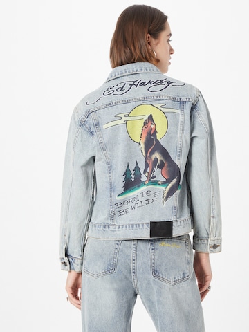 Veste mi-saison 'BORN-WILD' Ed Hardy en bleu