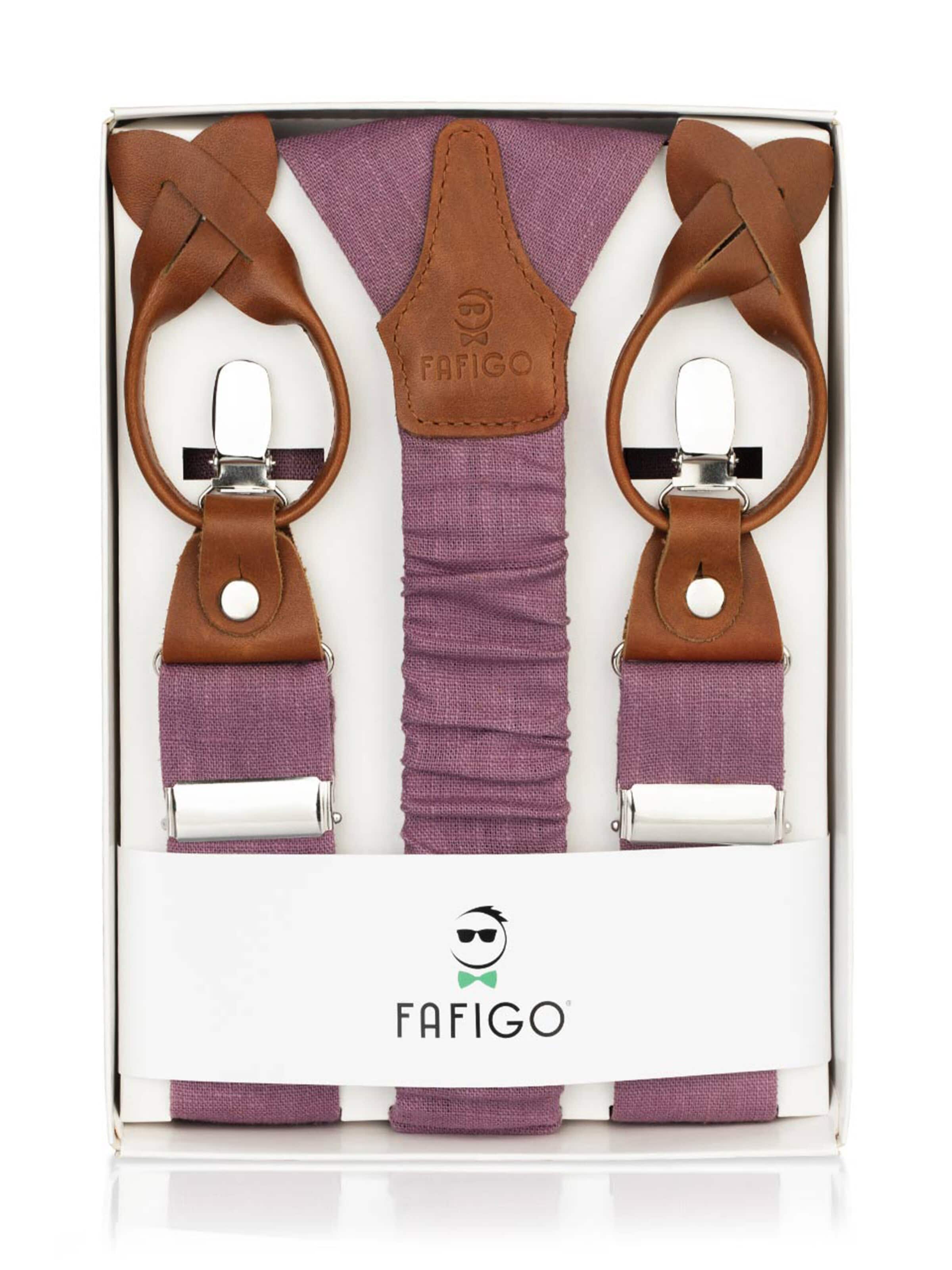 FAFIGO Suspenders 'Zio Valerio' in Purple: front