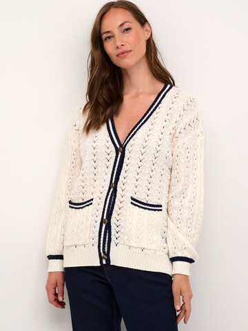 Cardigan 'Preps' Cream en beige : devant