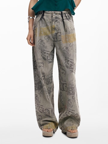 Desigual Широкий Джинсы в Черный: спереди