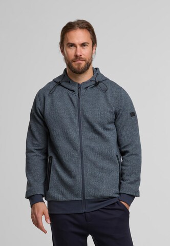INDICODE JEANS Sweat jacket 'INSting' in Blue: front