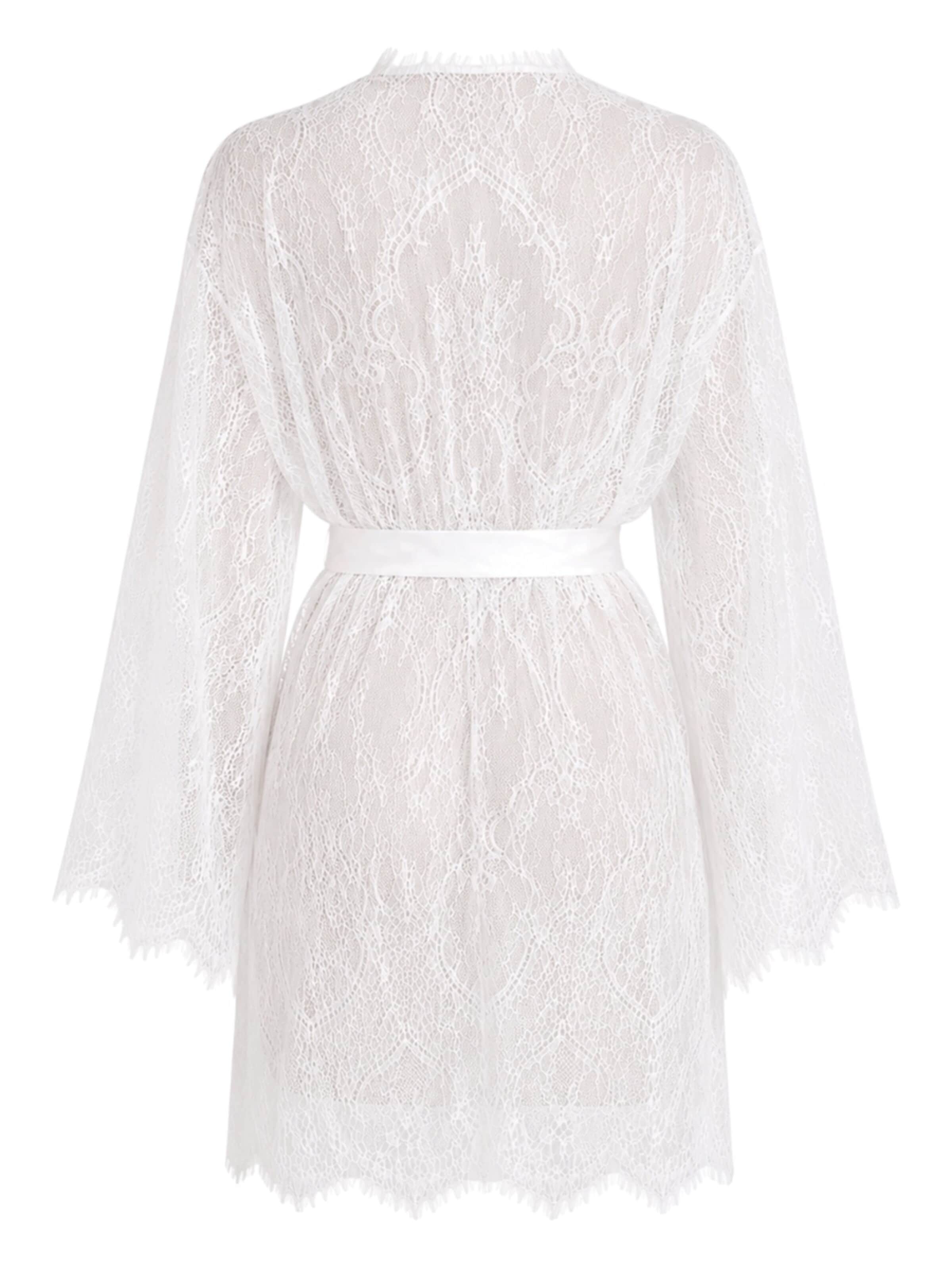 MILENKA Dressing gown 'Lace bridal kimono' in White