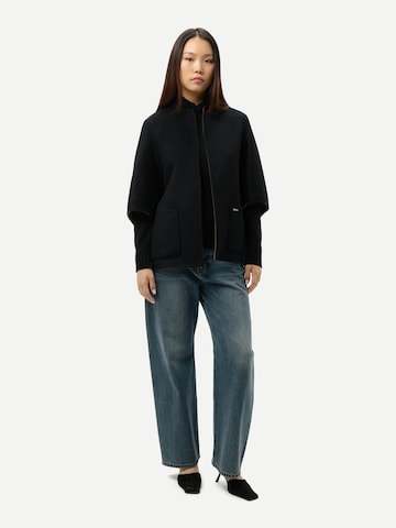 GOBI Cashmere Neulepaita 'Patch Pocket Cashmere Poncho Jacket' värissä sininen