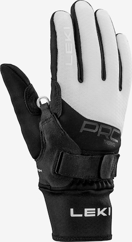 LEKI Athletic Gloves in Black: front