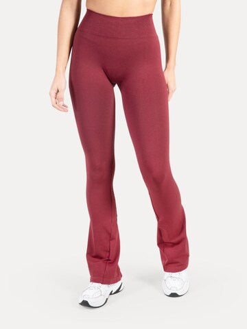 évasé Leggings Smilodox en rouge : devant
