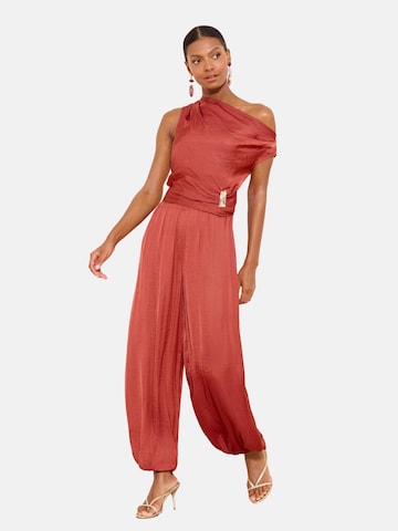 Wide leg Pantaloni di Lipsy in rosso: frontale