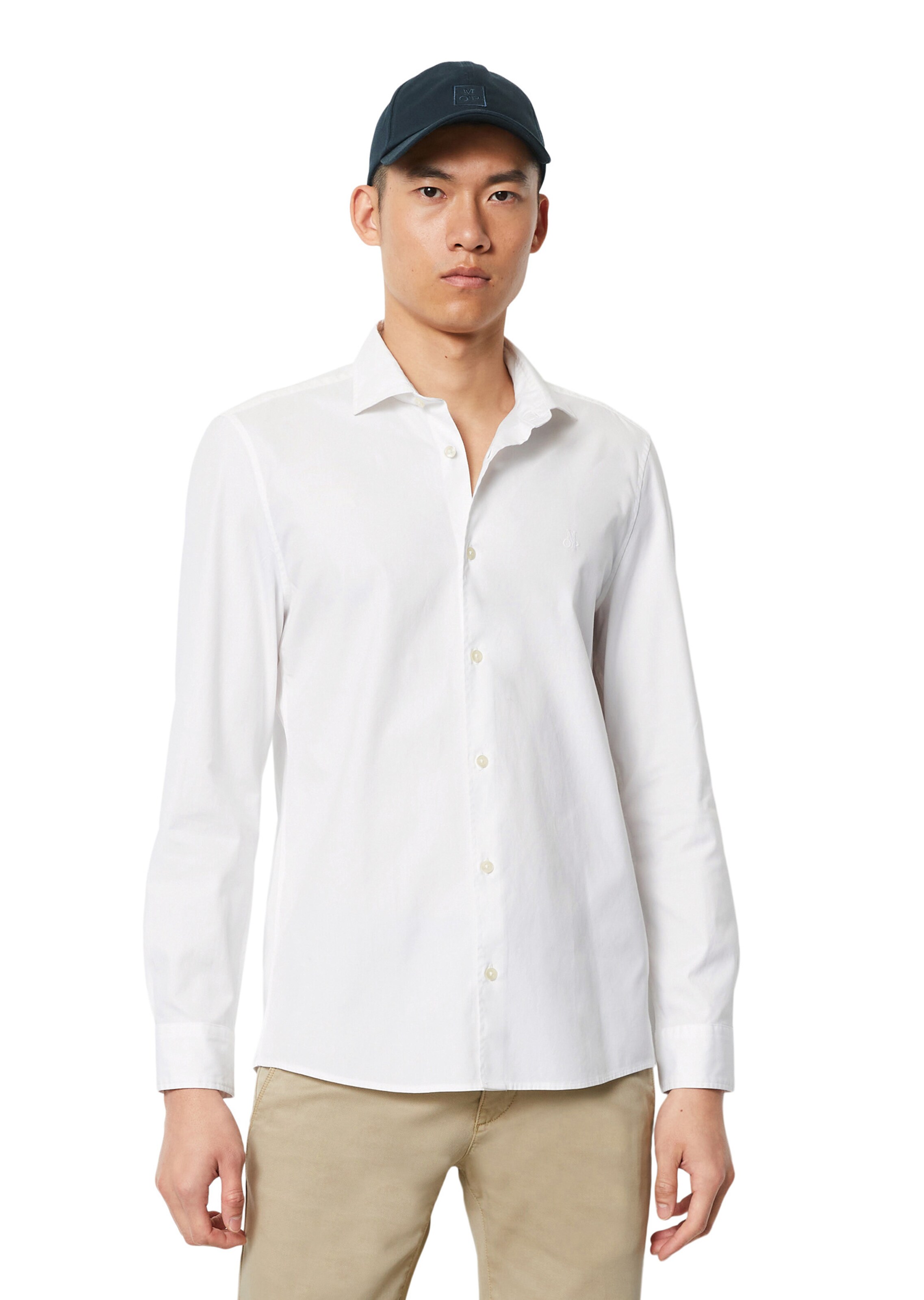 Marc O'Polo Regular fit Overhemd in Wit: voorkant