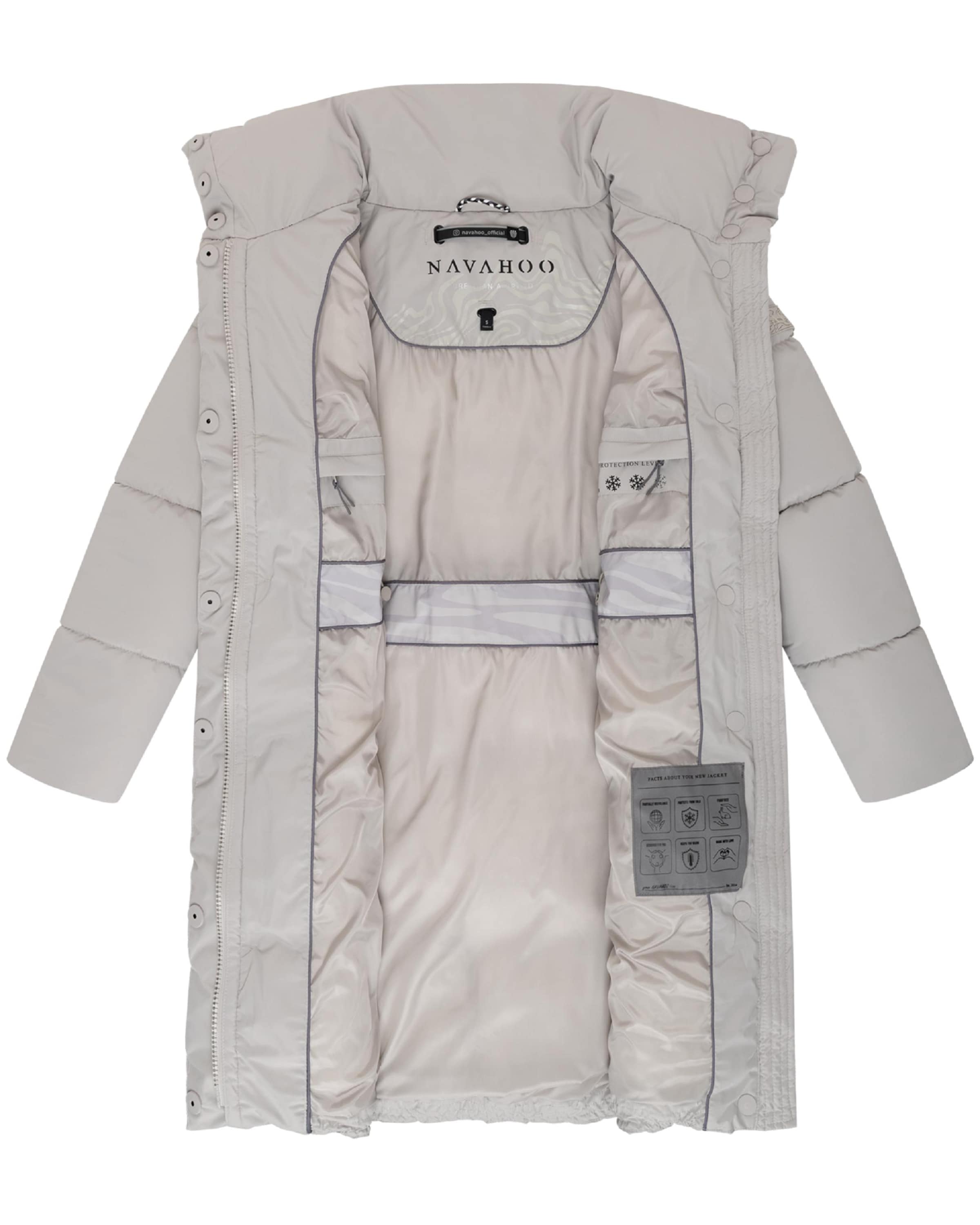 Manteau d’hiver 'Wolkenkuss 14' NAVAHOO en gris