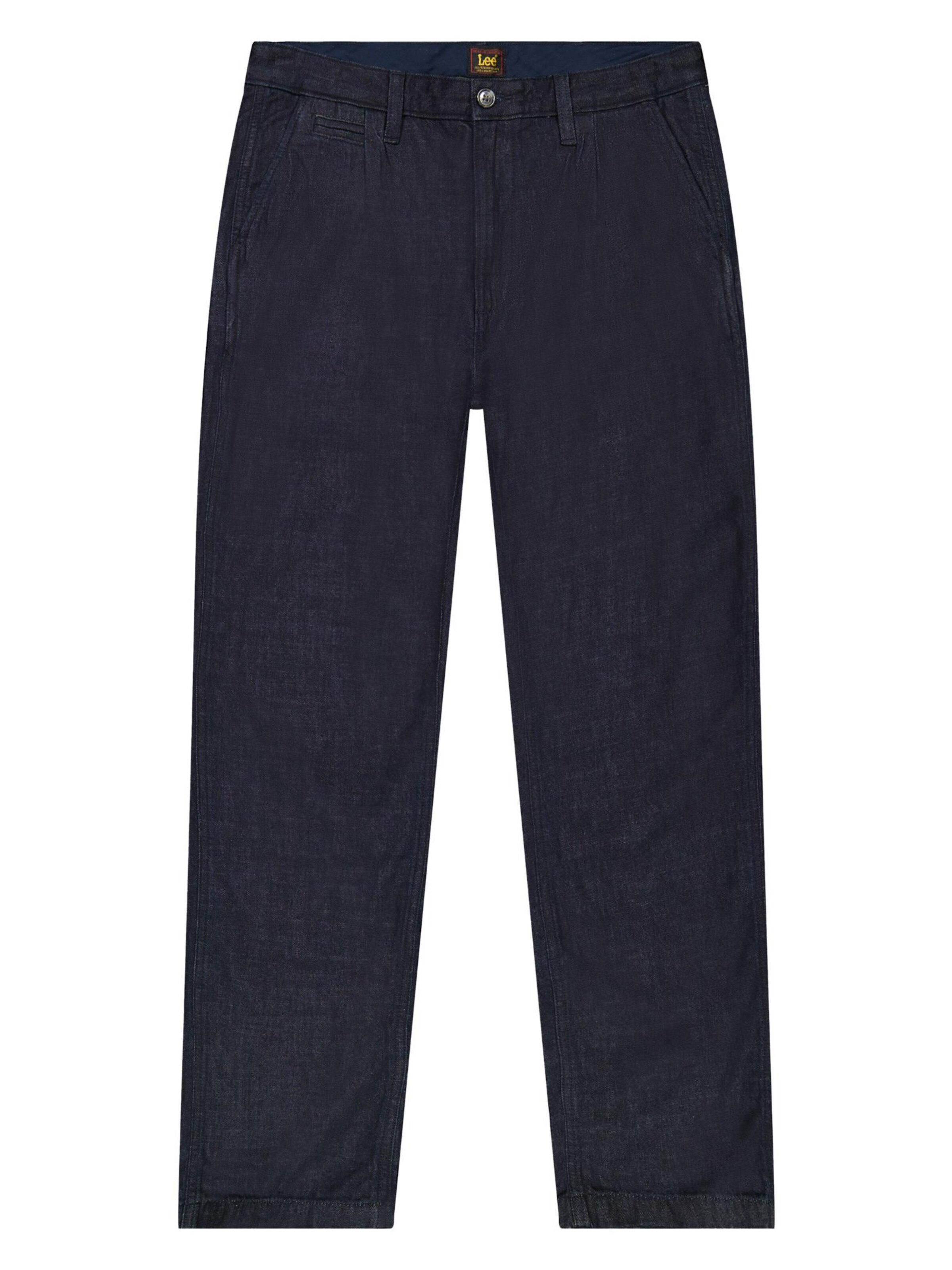 Lee Loosefit Hose 'Pleated'‌‌‌ in Blau: Vorderseite