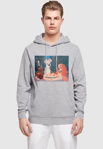 ABSOLUTE CULT Sweatshirt 'Lady And The Tramp - Spaghetti' in Grijs: voorkant