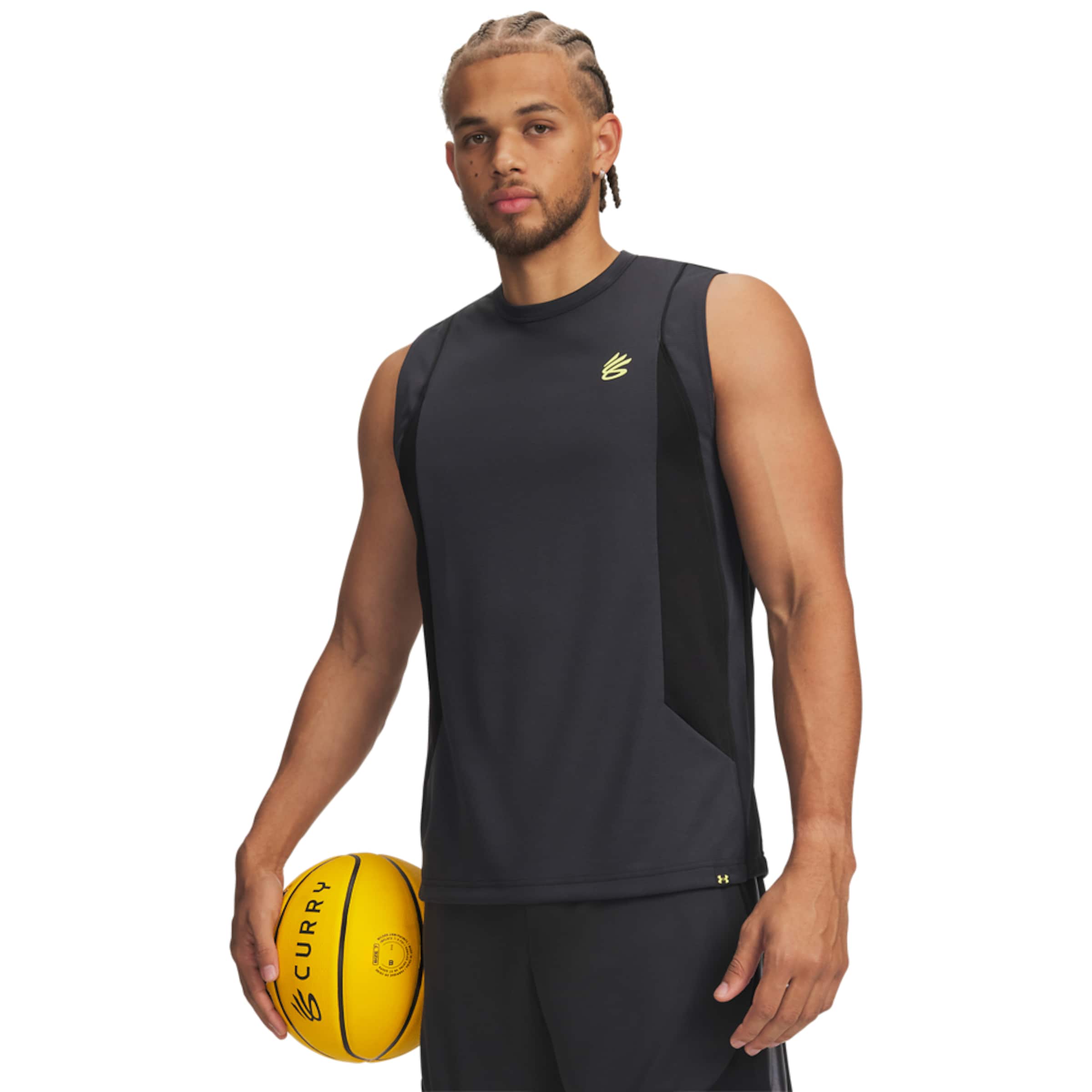 UNDER ARMOUR Trainingstop in Grau: Vorderseite