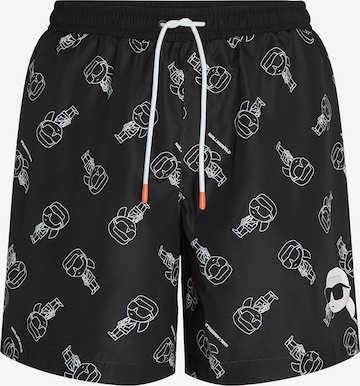 Shorts de bain Karl Lagerfeld en noir : devant