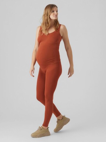 Skinny Leggings 'TIA JEANNE' MAMALICIOUS en marron