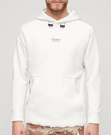 Sweat de sport Superdry en blanc