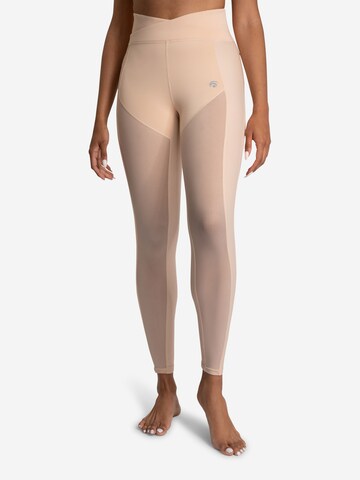 OCEANSAPART Slim fit Leggings 'Elli' in Beige: front