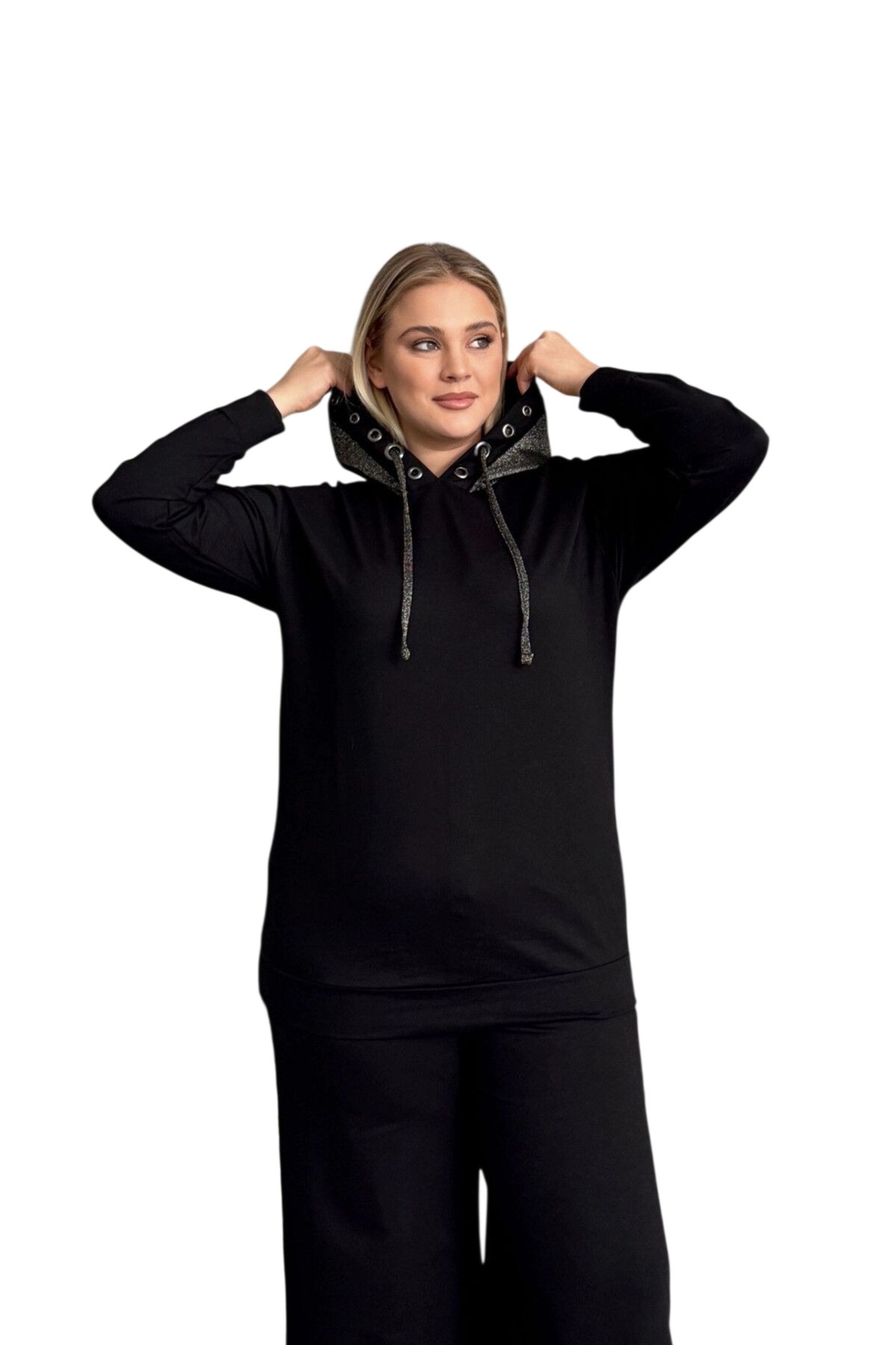 Stil Diva Sweatshirt in Zwart: voorkant