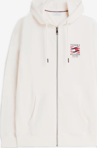 TOMMY HILFIGER Sweatjacke in Beige: Vorderseite
