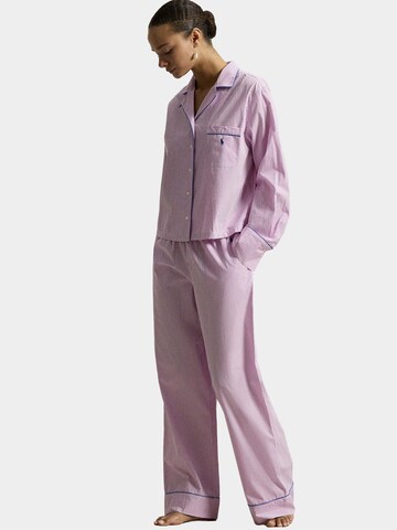 Pyjama ' Shirting Stripes ' Polo Ralph Lauren en rose : devant